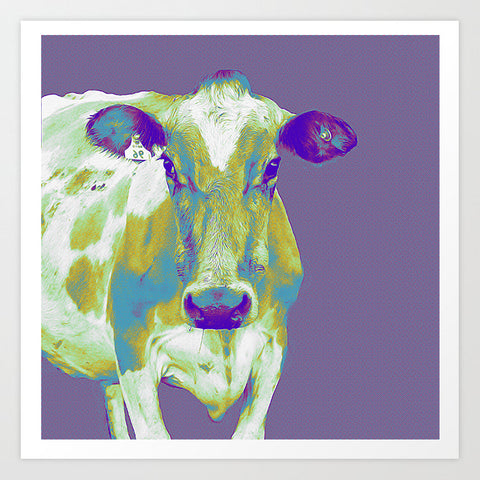 Purple Textured Cow